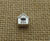 Zeta Tau Alpha Sorority Bead Fit Most European Style Charm Bracelet Big Hole Bead