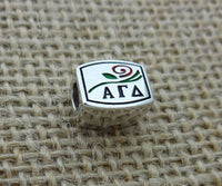 Enamel Alpha Gamma Delta Sorority Bead Fit Most European Style Charm Bracelet Big Hole Bead