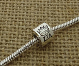 Zeta Tau Alpha Crown ZTA Sorority Bead Big Hole Bead to Fit Most European Style Charm Bracelet