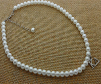 Kappa Delta Sorority Pearl Necklace Sorority Pearl Lavalier Necklace Jewelry with 2" Extender