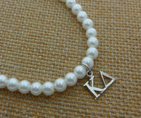 Kappa Delta Sorority Pearl Necklace Sorority Pearl Lavalier Necklace Jewelry with 2" Extender