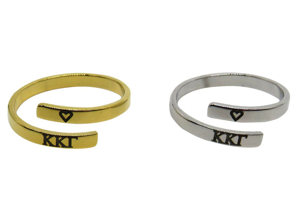 Kappa Kappa Gamma Adjustable Greek Sorority Ring, Kappa Kappa Gamma Adjustable Sorority Ring, Kappa Kappa Gamma Big Little Jewelry Gift